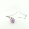 Pendentif boule d'Améthyste violette et acier Inoxydable - Apaisement & harmonie