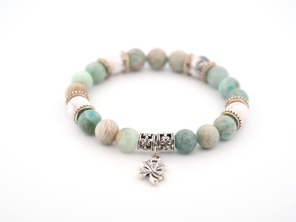 Bracelet en Amazonite et Howlite – Apaisement et Harmonie
