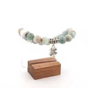 Bracelet en Amazonite et Howlite – Apaisement et Harmonie