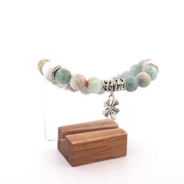 Bracelet en Amazonite et Howlite – Apaisement et Harmonie