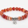 bracelet cornaline en pierres naturelles vue face