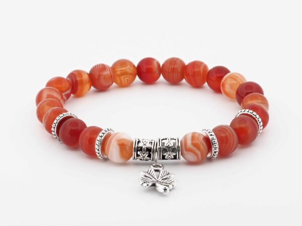 bracelet cornaline en pierres naturelles vue face