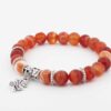 bracelet cornaline en pierres naturelles vue coté