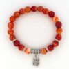 bracelet cornaline en pierres naturelles vue dessus