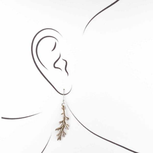 Boucles d’oreilles feuilles célestes visage
