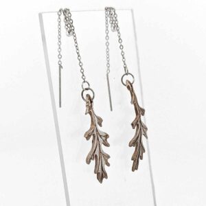Boucles d’oreilles feuilles célestes
