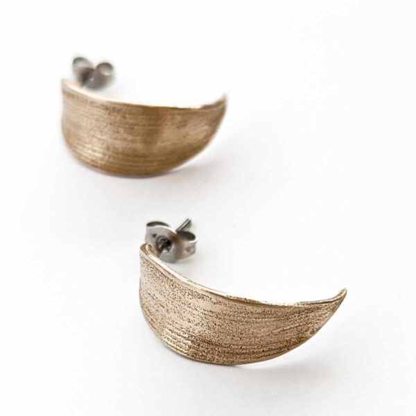 Boucles d'oreilles en bronze Reflets d'Or face