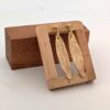 Boucles d'oreilles en bronze – Feuille d'or