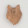 Pendentif chat artisanal en bronze – Bijou félin fait main arriere