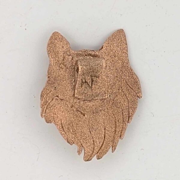 Pendentif chat artisanal en bronze – Bijou félin fait main arriere