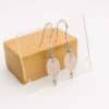 Boucles d’oreilles quartz rose & verre – Charme lumineux en acier inoxydable