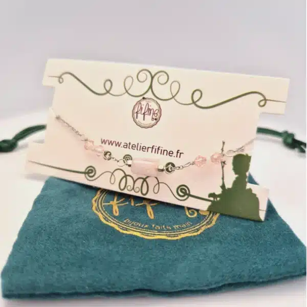 Bracelet quartz rose 3