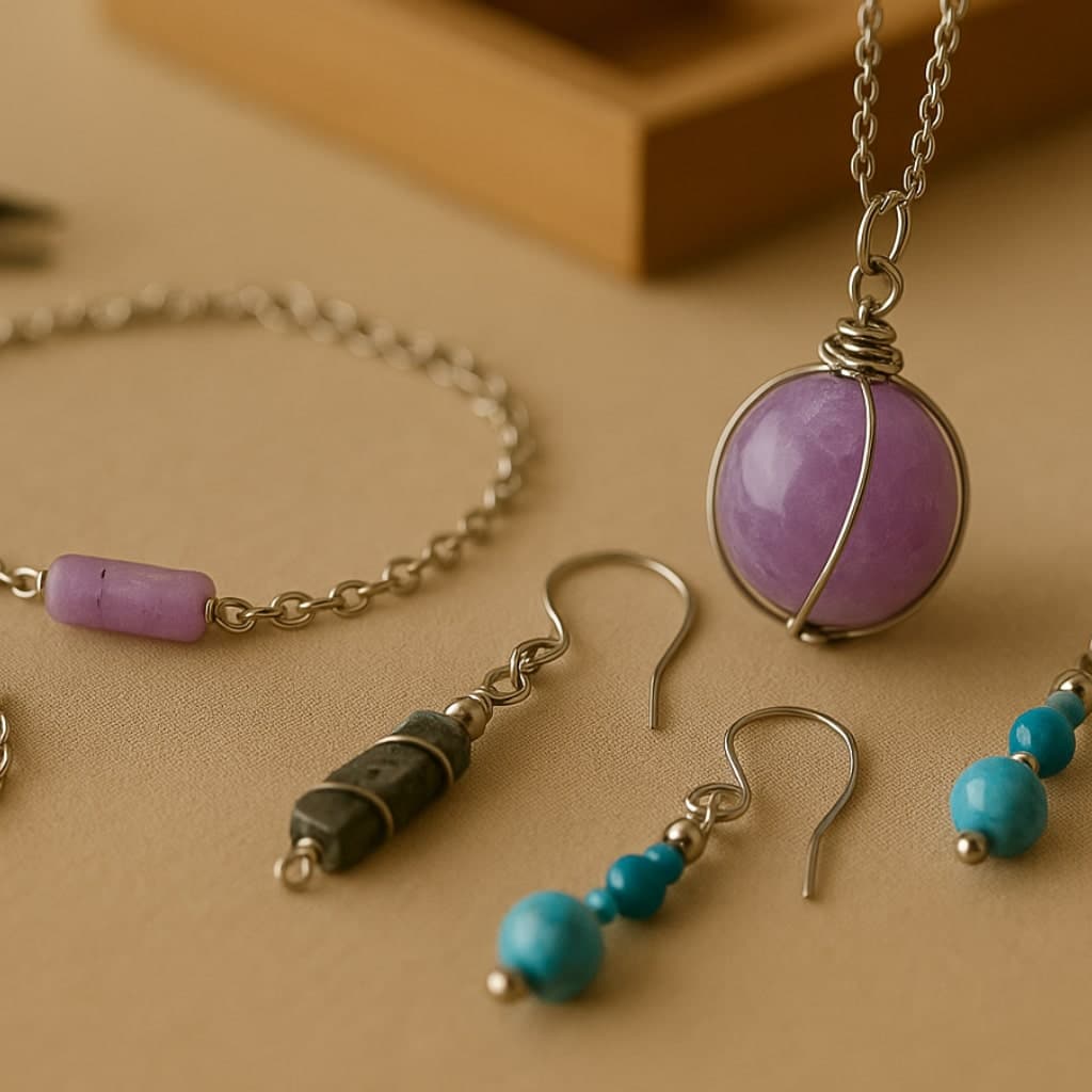 Bijoux Acier inoxydable et pierres