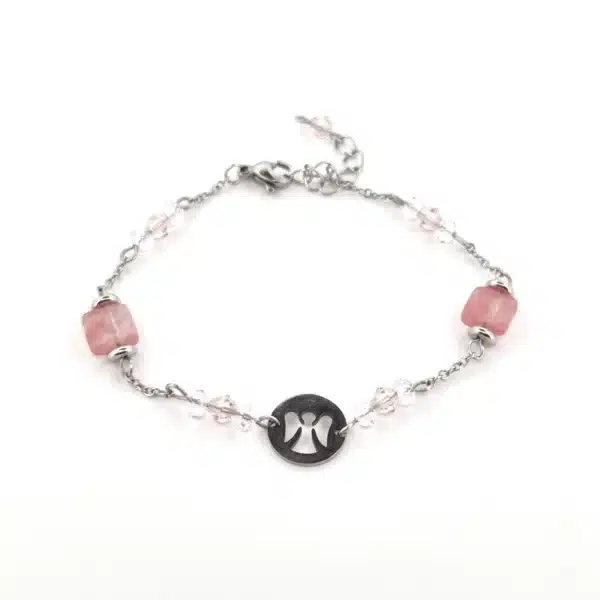 Bracelet Ange quartz rose 4