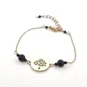 Bracelet arbre de vie Obsidienne 2