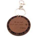 porte clé maori tatouage polynésien en bois gravé, personnalisable