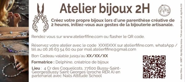 Bon Cadeau Atelier Bijoux
